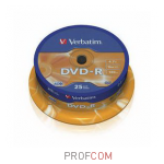  DVD-R Verbatim 4.7Gb 16x, cake box, 25. (43522)