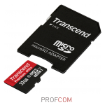   microSDHC UHS-I Class 10 32Gb Transcend TS32GUSDU1 (SD adapter)