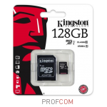   microSDXC UHS-I Class 10 128Gb Kingston (SDC10G2/128GB) (SD adapter)