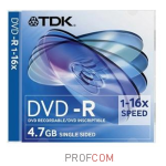  DVD-R TDK 4.7Gb 16x, slim case, 1.