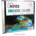  CD-RW Mirex 700Mb 12, Slim Case, 1