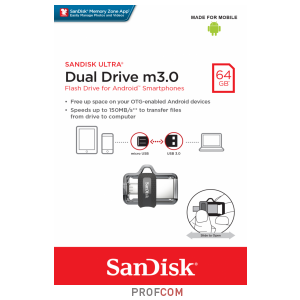  SanDisk Ultra Android Dual Drive 64Gb USB3.0 OTG (SDDD3-064G)
