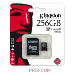   microSDXC UHS-I Class 10 256Gb Kingston (SDC10G2/256GB) (SD adapter)
