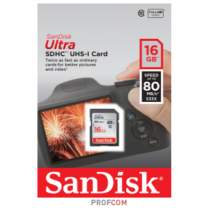   SDHC UHS-I Class 10 16Gb SanDisk Ultra (SDSDUNC-016G)