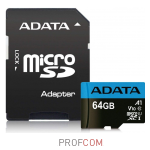  microSDXC UHS-I Class 10 64Gb A-Data Premier (SD adapter)