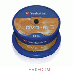  DVD-R Verbatim 4.7Gb 16x, cake box, 50 .