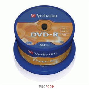  DVD-R Verbatim 4.7Gb 16x, cake box, 50 .
