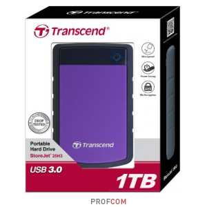 Внешний жесткий диск 1Tb Transcend StoreJet 25H3P USB3.0