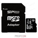   microSDXC UHS-I Class 10 64Gb Silicon Power (SD adapter) (SP064GBSTXBU1V10-SP)