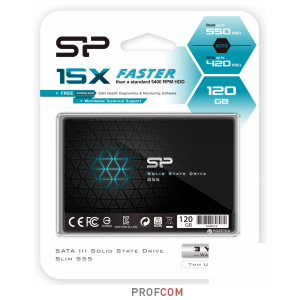  SSD 2.5" SATA-3 120Gb Silicon Power Slim S55