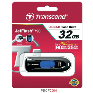  Transcend JetFlash 790 32Gb USB3.0 black/blue