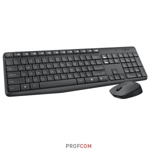 Комплект Logitech MK235 Wireless Keyboard and Mouse Black USB
