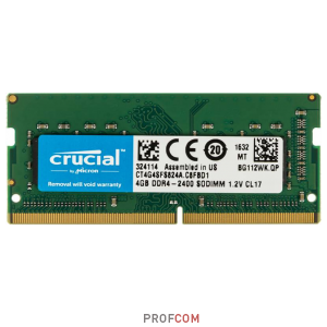   SO-DIMM DDR-4 4Gb 2400MHz Crucial