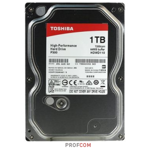 Жесткий диск 3.5" SATA-3 1Tb Toshiba P300 HDWD110UZSVA