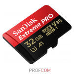   microSDHC A1 V30 UHS-I U3 Class 10 32Gb SanDisk Extreme PRO (SD adapter)